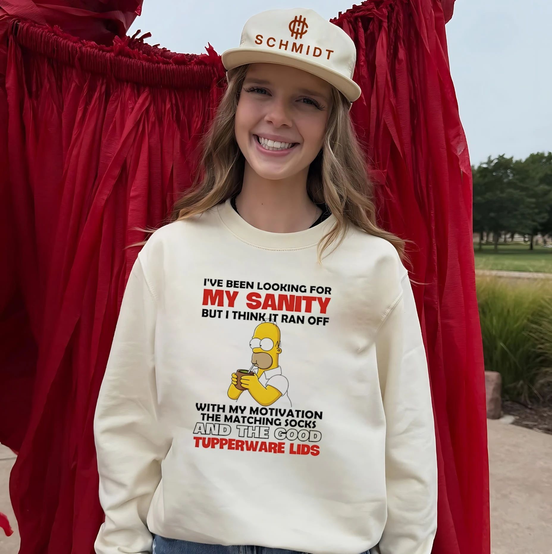 I’ve been looking for my sanity but I think if ran off with my motivation Simpson shirt