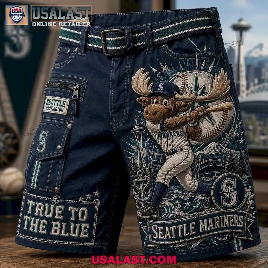 Seattle Mariners Mariner Moose Men Cargo Short