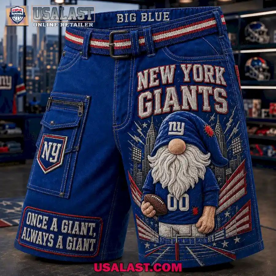 New York Giants Big Blue Once A Giant Always A Giant Men Cargo Short