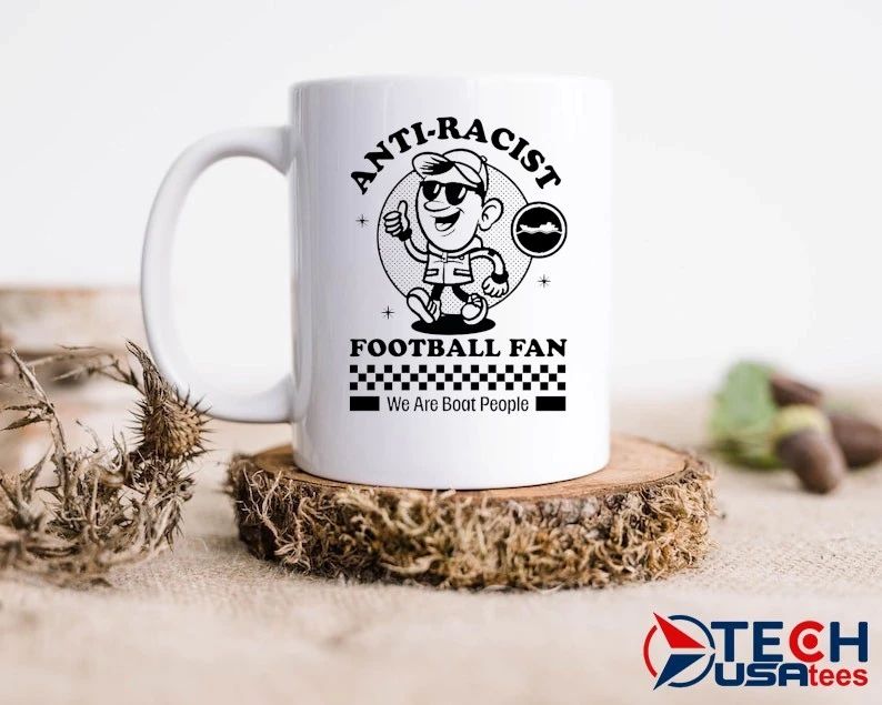 Anti-Racist Fooball Fan we are boat people shirt