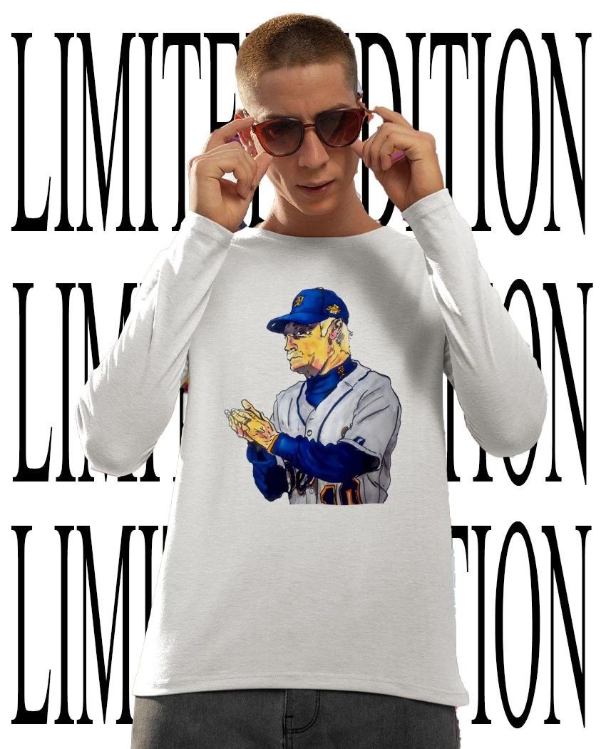MLB Milwaukee Brewers Ned Yost 30 Baseball clapping caricature t-shirt