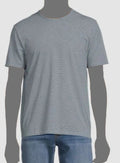$110 Vince Men's Blue Stripe Cotton T Shirt Size L