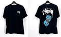 Stussy Fuzzy Dice Black Tee Streetwear Graphic Mens T-Shirt S-5XL