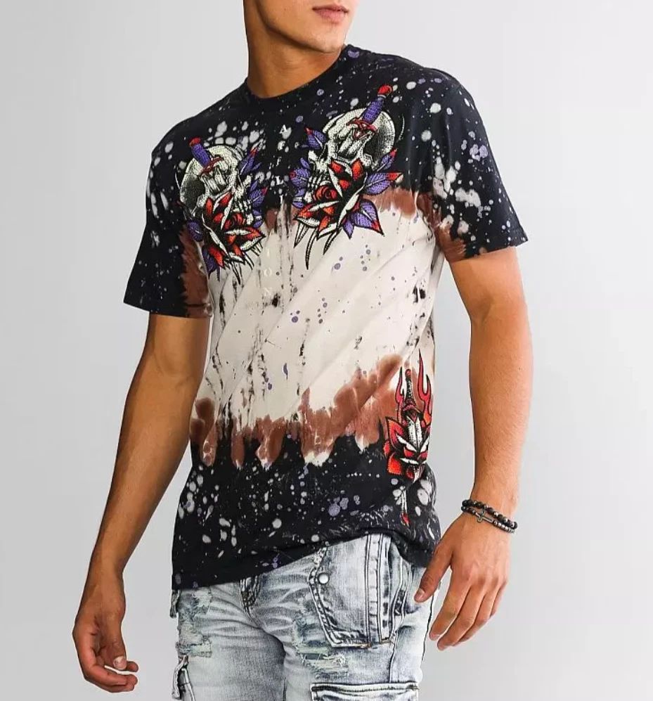 Affliction Men's Black Label "Soul Glory" Premium Quality rhinestone T-shirt NWT