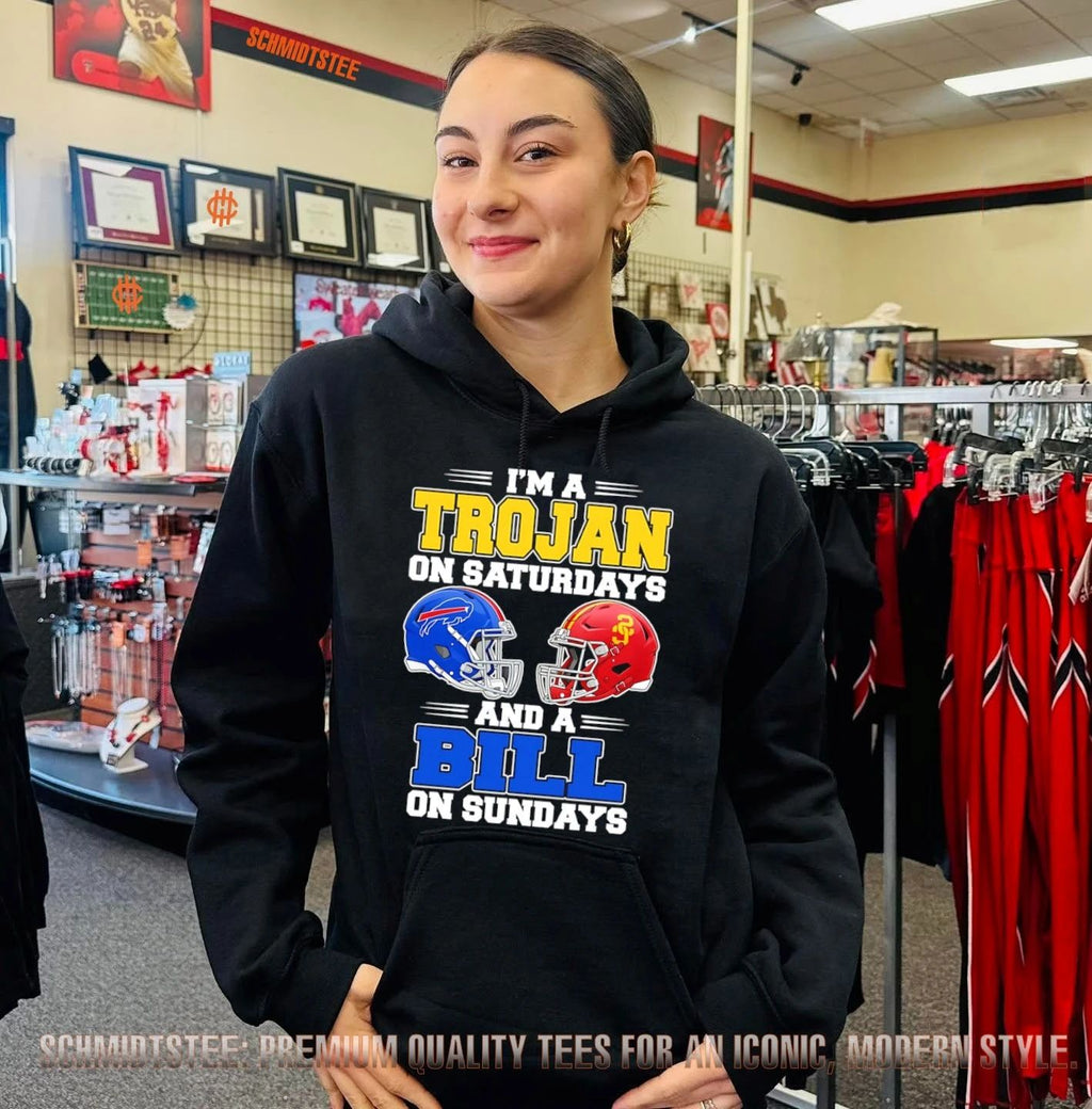 I’m a Trojan on Saturdays and a Bill on Sundays shirt