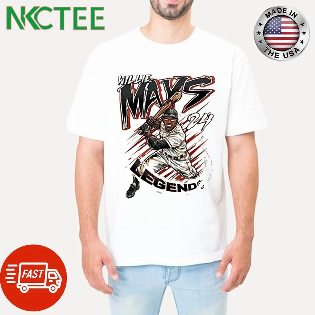 Willie Mays 24 San Francisco Giants Legend Cartoon 24 swing shirt
