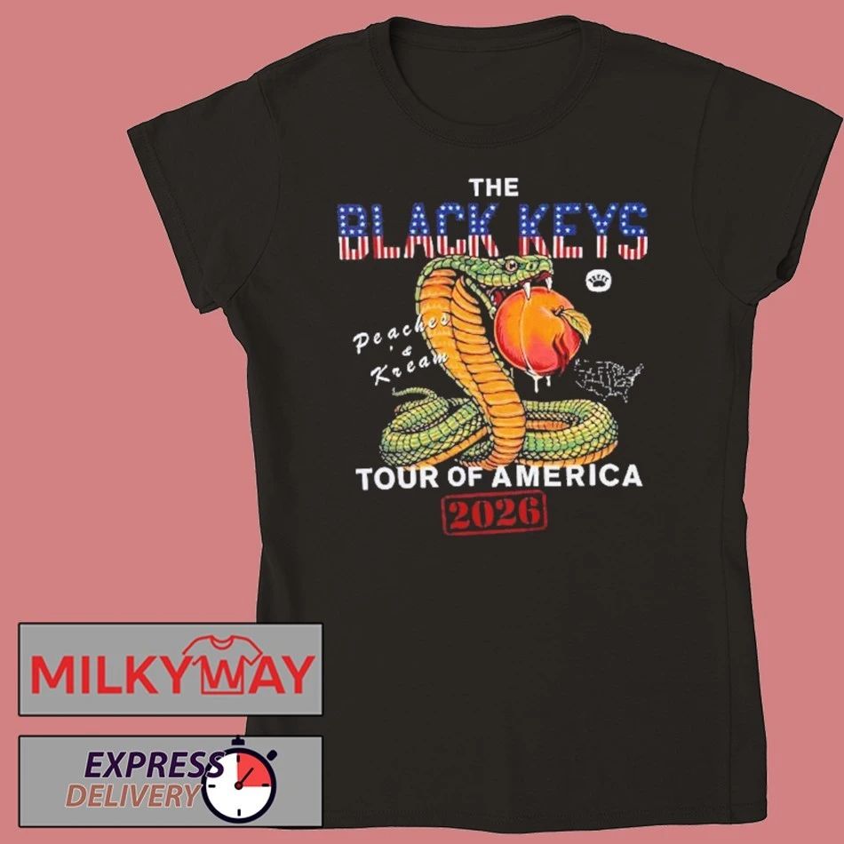The Black Keys Peaches N Kream World Tour 2026 Snake America Tour shirt