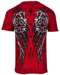 Archaic by Affliction Men's T-Shirt Wing Man Biker Cross Y2K S-5XL
