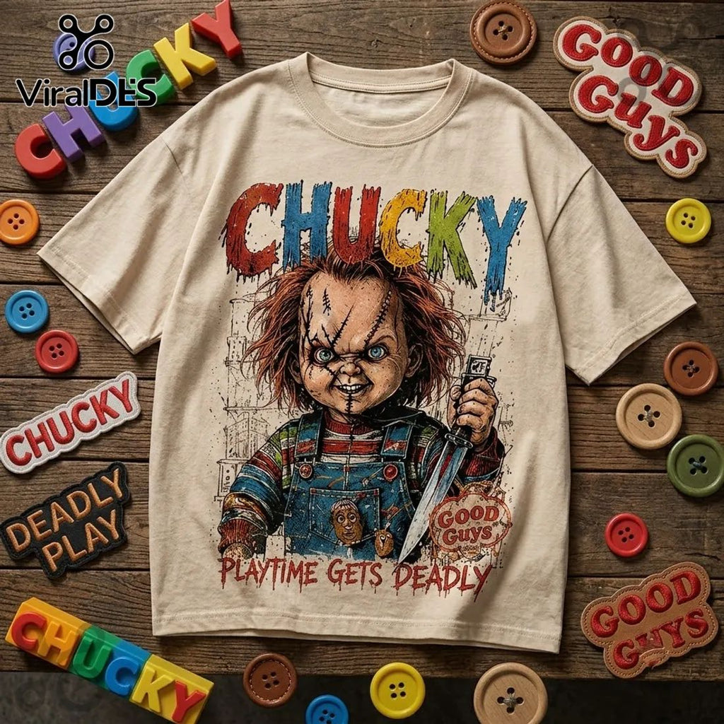 Chucky Good Guys Gone Bad Cream Shirt