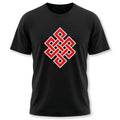 Endless Knot T-Shirt | Buddhist Eternal Symbol Red Graphic Unisex Tee