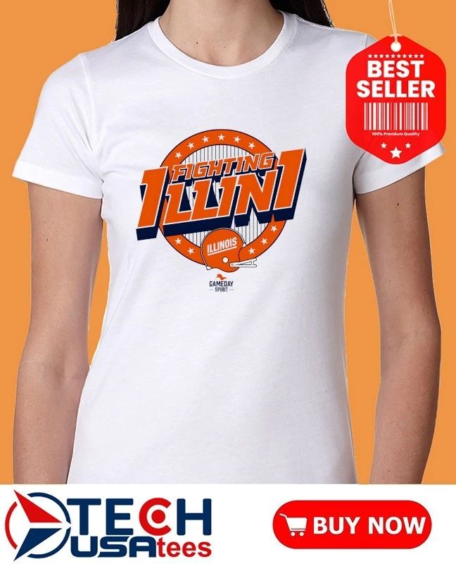 Illinois Fighting Illini Football Gameday Spirit logo shirt