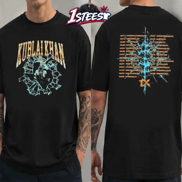 Kublai Khan Tx Broken Glass Tour T-shirts
