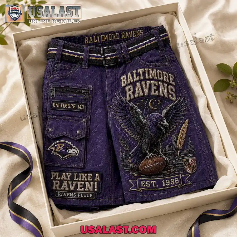 Baltimore Ravens Play Like A Raven Men Cargo Short
