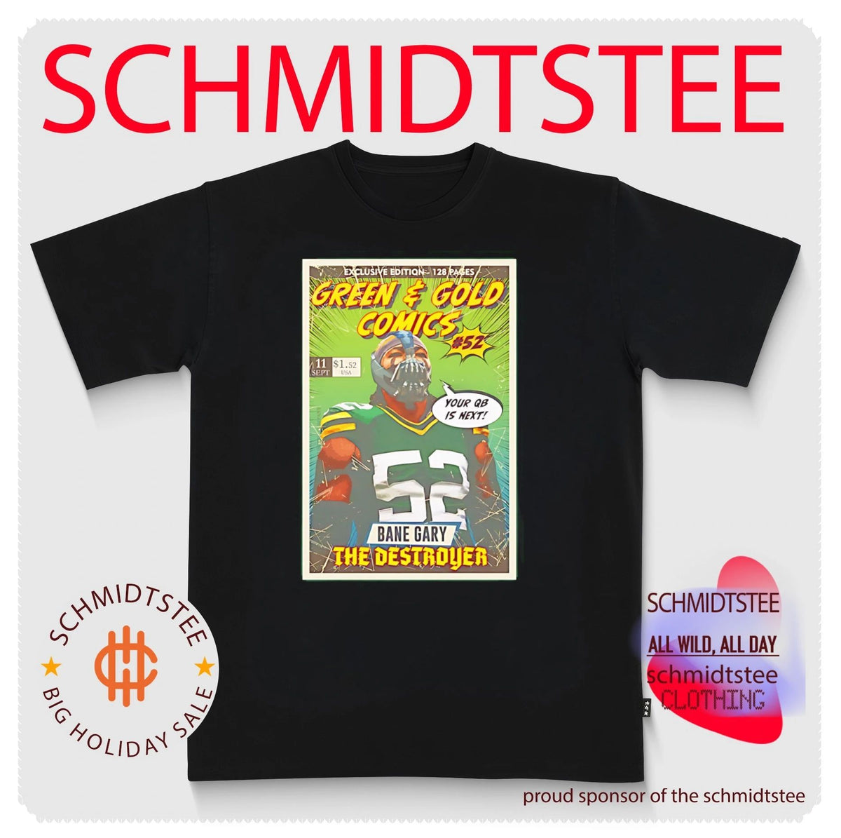 Rashan Gary Green Bay Packers green & gold comics shirt
