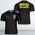 Custom Name Dallas, Texas, Dallas Fire-Rescue Department T-Shirt 3D