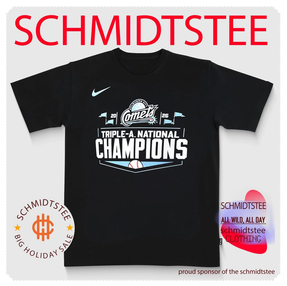 Oklahoma City Comets 2026 Triple-A National Champions logo shirt