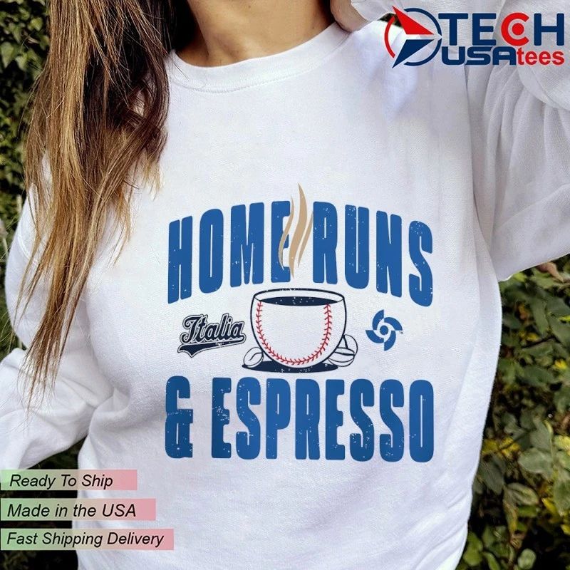 Italy Baseball Home Runs and Espresso shirt