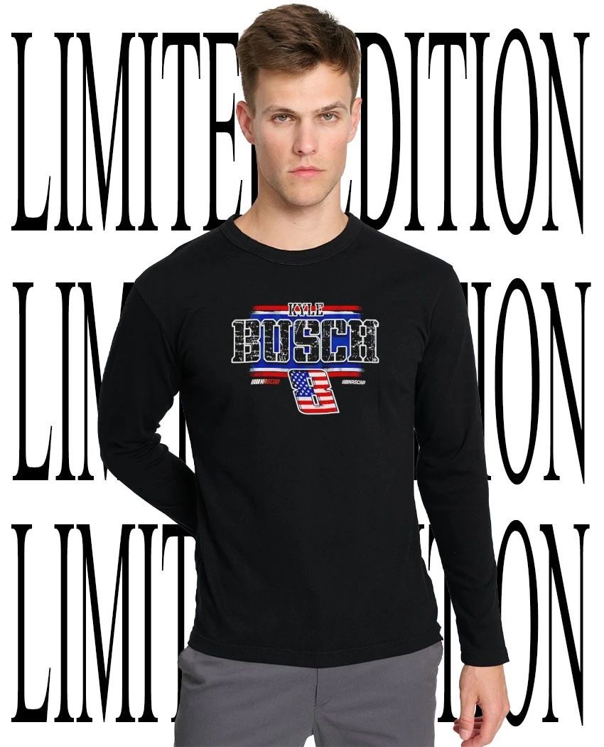 NASCAR Kyle Busch 8 American flag t-shirt