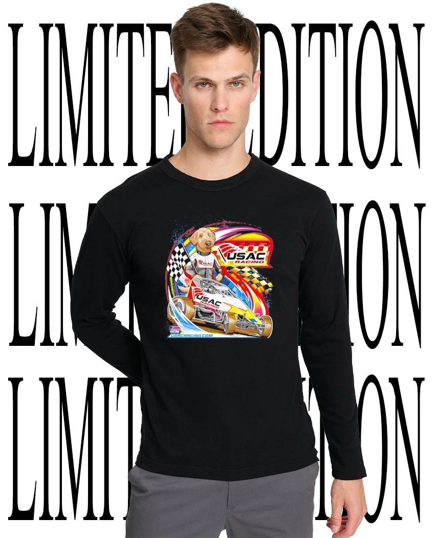 USAC Racing Dog checkered shirt