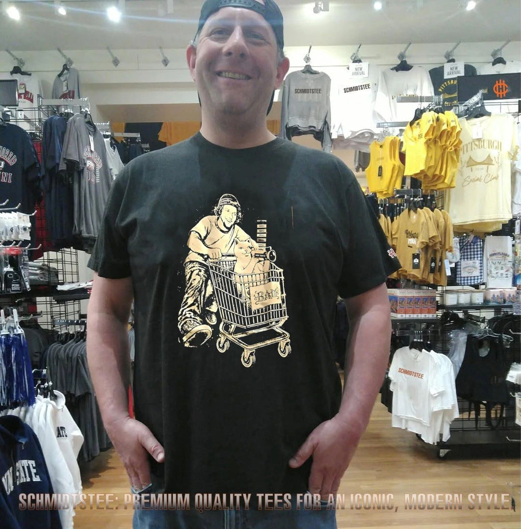 Bam Margera and Ripndip Cat in Shopping Cart shirt