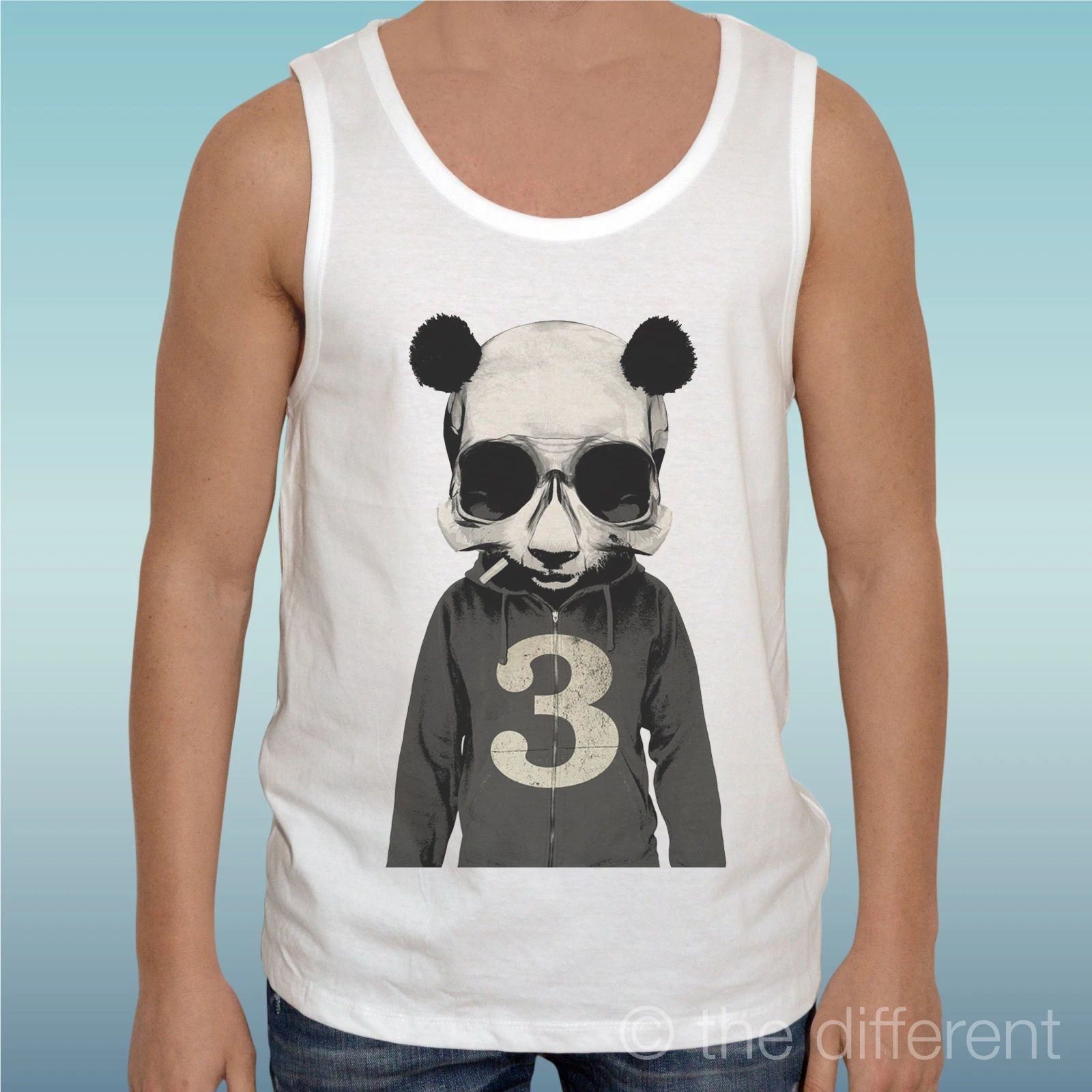 Canotta T-Shirt " Panda Skull Dope Model Tag " Tank Top Gift Idea