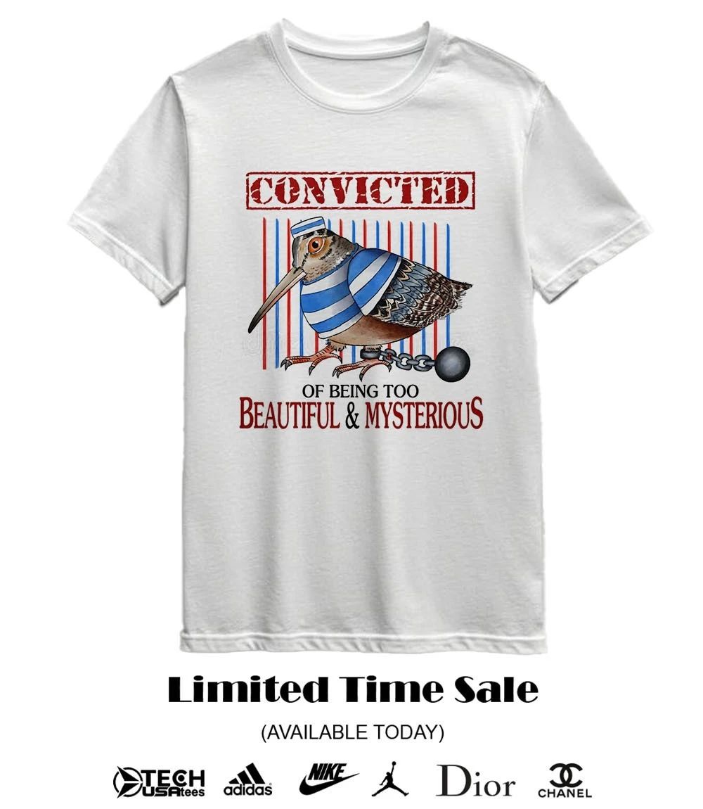Woodcock convicted of being too beautiful and mysterious shirt