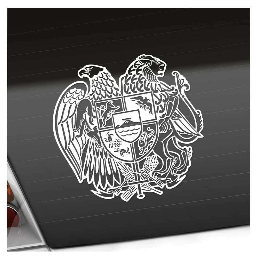Armenia Coat of Arms Decal Sticker 25 Colours Neon Matt