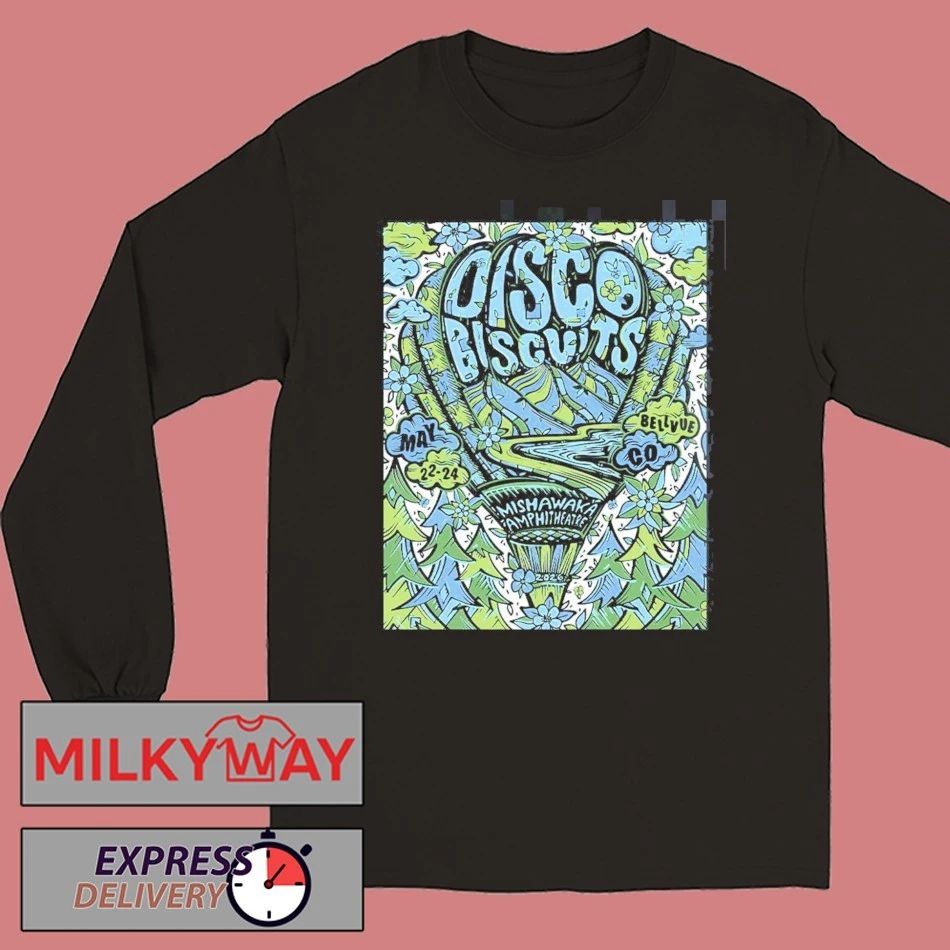 The Disco Biscuits Bellvue Colorado 2026 Venue Poster At Mishawaka Amphitheatre From May 22 To 24 2026 T-Shirt