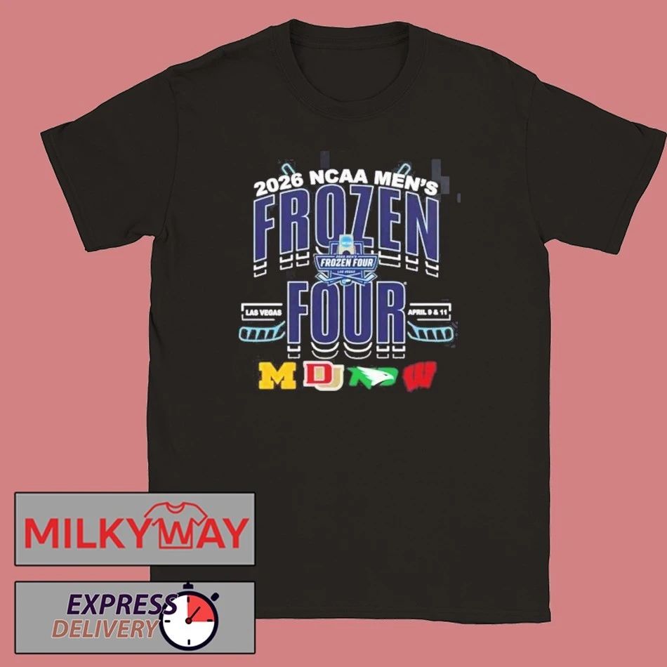 2026 NCAA Frozen Four Las Vegas Teams Matchup Logo T-Shirt