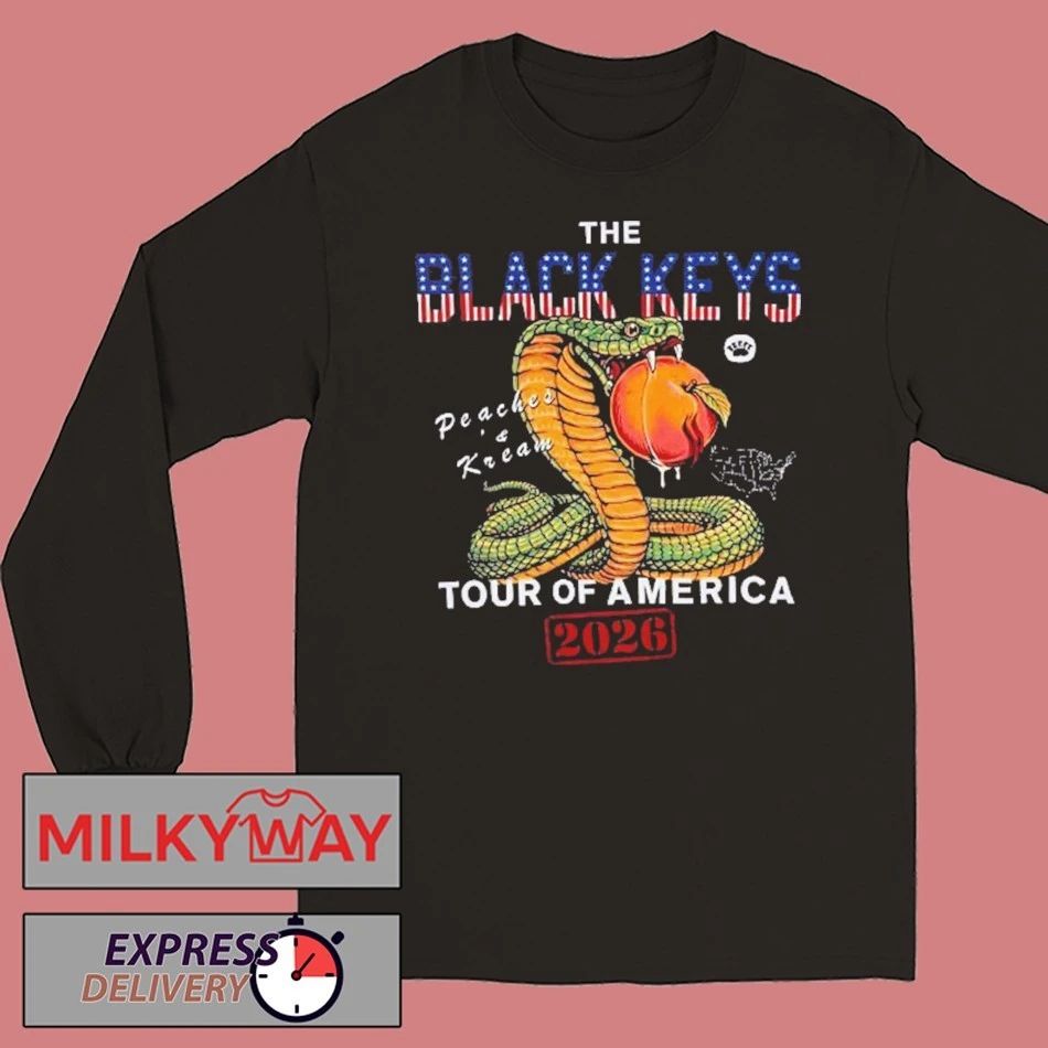 The Black Keys Peaches N Kream World Tour 2026 Snake America Tour shirt