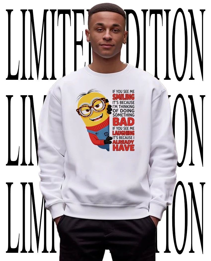 Minion Mischief If You See Me Smiling Thinking Of Doing Something Bad Laughing Already Have shirt