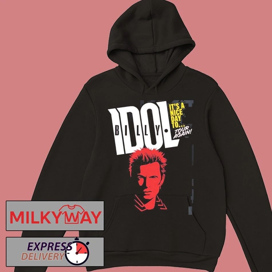 Billy Idol It’s A Nice Day To Tour Again 2026 North America Summer Schedule Dates Two Sided T-Shirt