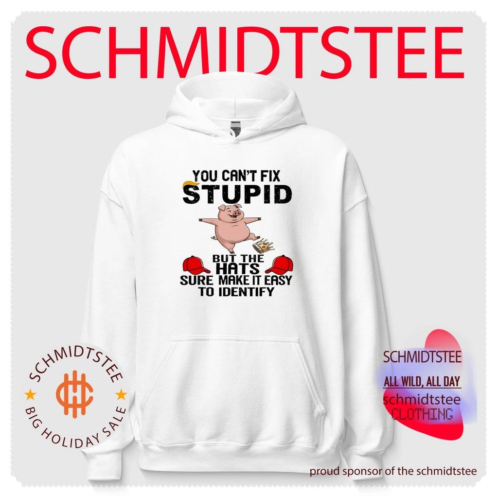 You can’t fix stupid but the hats sure make it easy to identify cartoon pig shirt