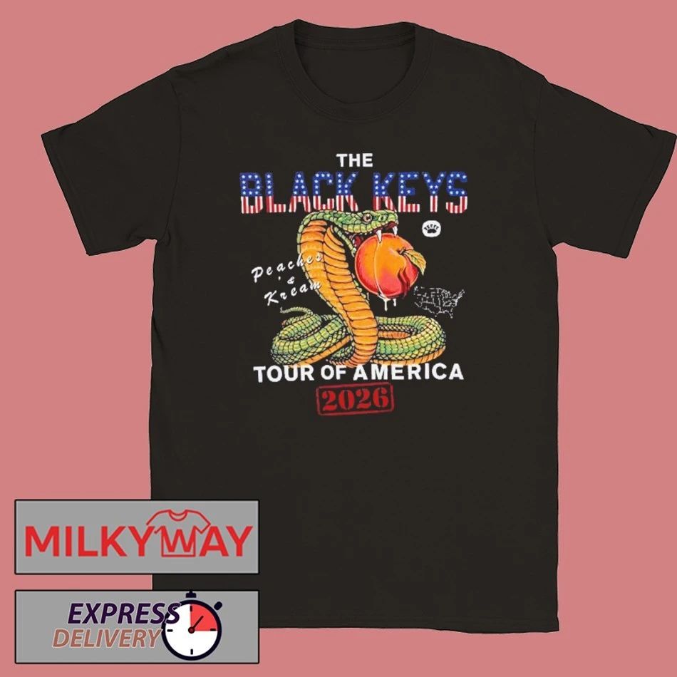 The Black Keys Peaches N Kream World Tour 2026 Snake America Tour shirt
