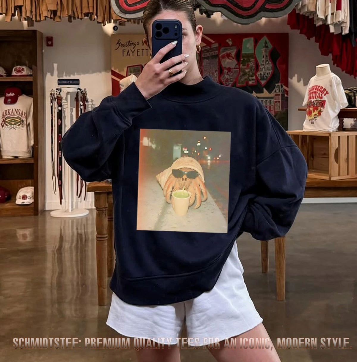 Hermit Crab Sunglasses Drink Iced shirt
