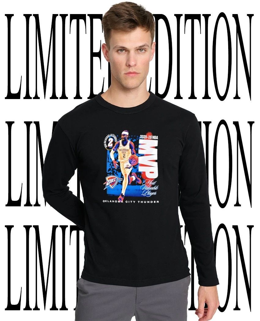 MVP Shai Gilgeous-Alexander 2025-2026 NBA OKC Thunder signature shirt