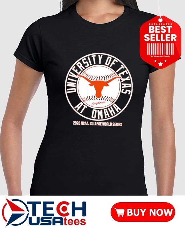 Texas Longhorns Baseball University of Texas at Omaha 2026 NCAA College World Series shirt
