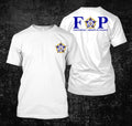 Flaternal Order of Police logo -  custom front and back t-shirt tee