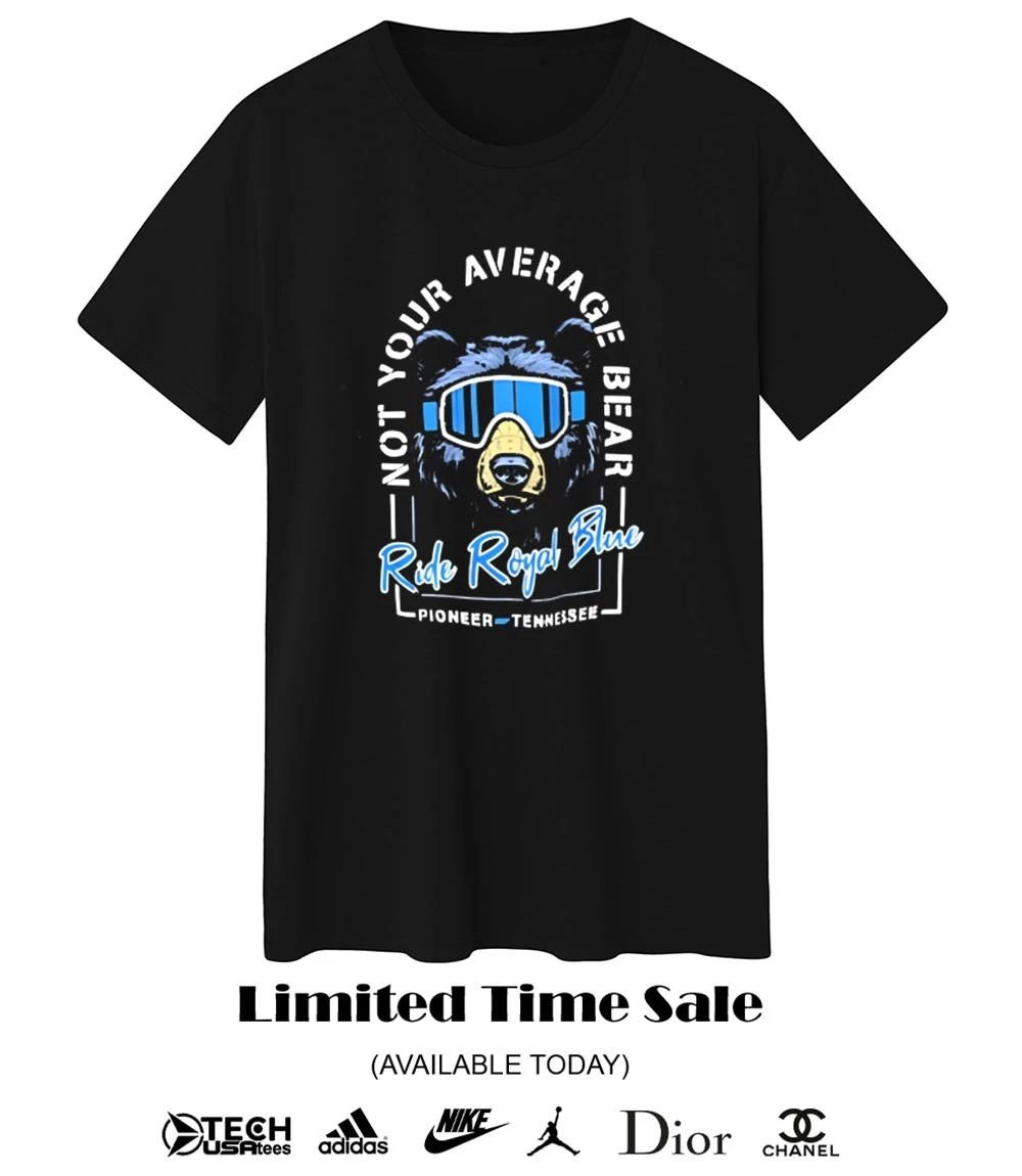 Not your average bear Ride Royal Blue shirt