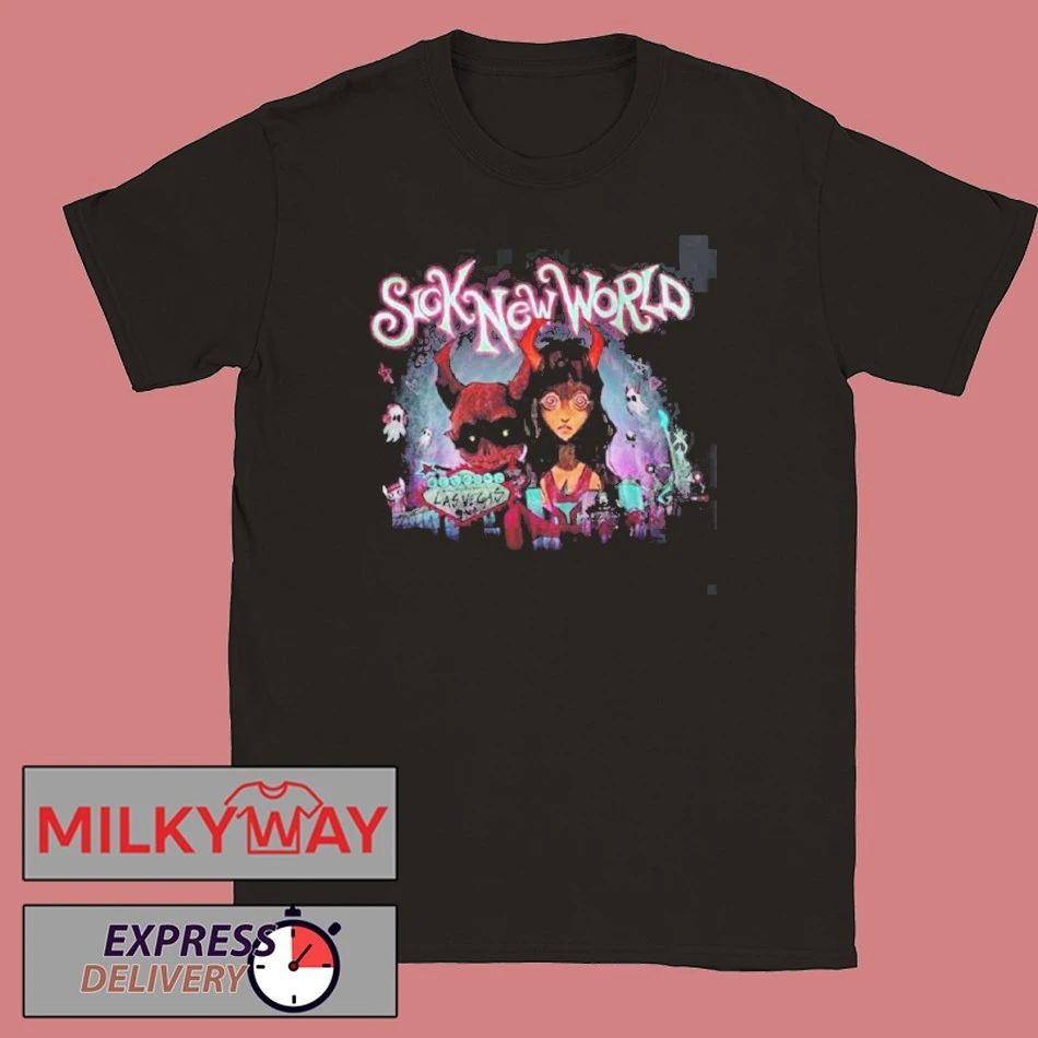 Sick New World Las Vegas 2026 Festival Merch Tee At Las Vegas Festival Grounds On April 25 2026 Red Devil Two Sided T-Shirt