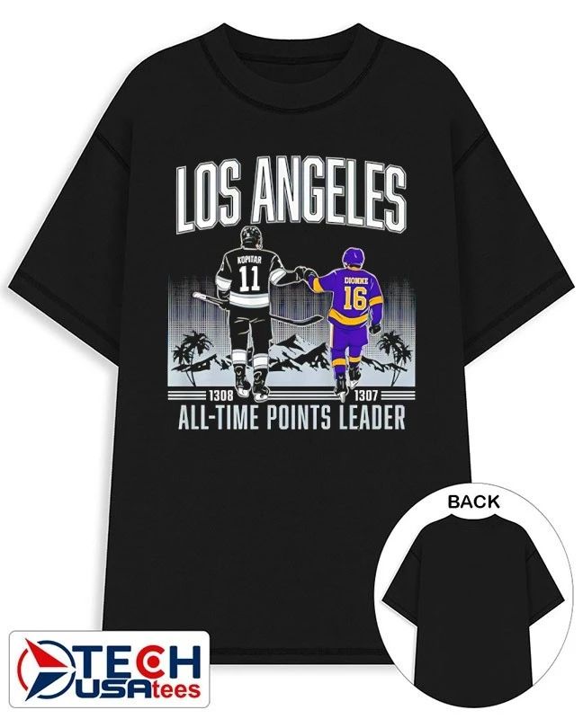 Anze Kopitar and Marcel Dionne Los Angeles All-Time Points Leader shirt