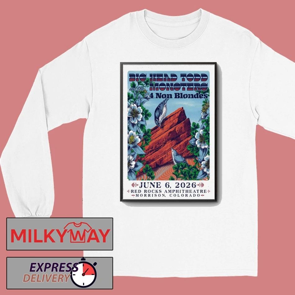 Big Head Todd And The Monsters Jun 6 2026 Red Rocks Amphitheater in Morrison CO Poster shirt