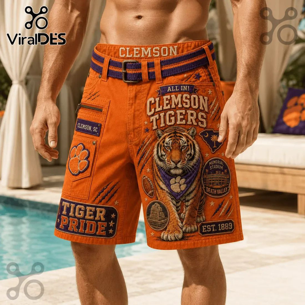 Clemson Tigers Orange Casual Shorts