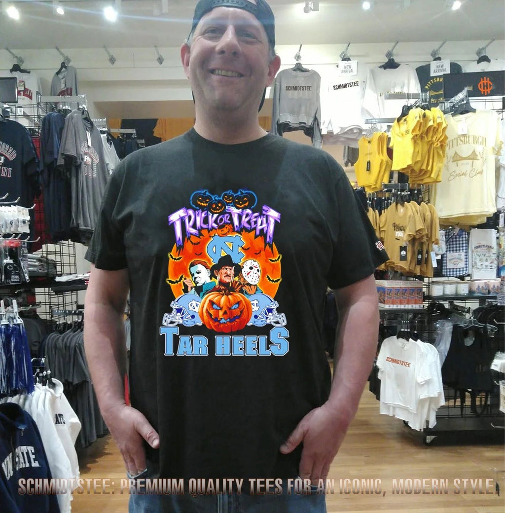North Carolina Tar Heels x Horror Characters Trick Or Treat Halloween 2026 shirt