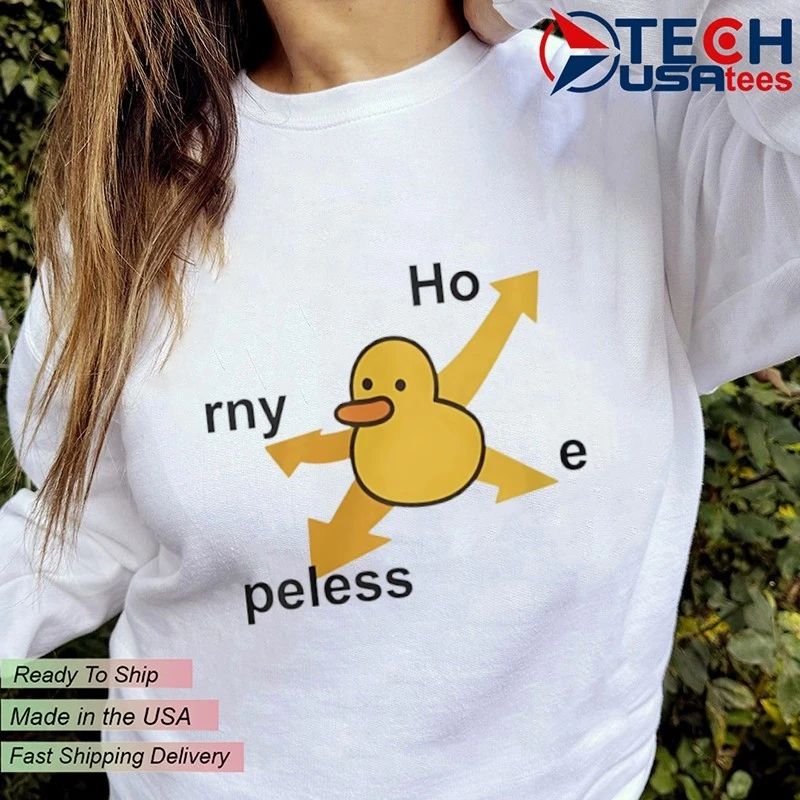 Rny peless duck in distress shirt