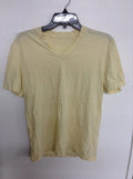 James Perse Men's Relaxed Fit S/S V-Neck Cotton T-Shirt Light Yellow MLJ3352!