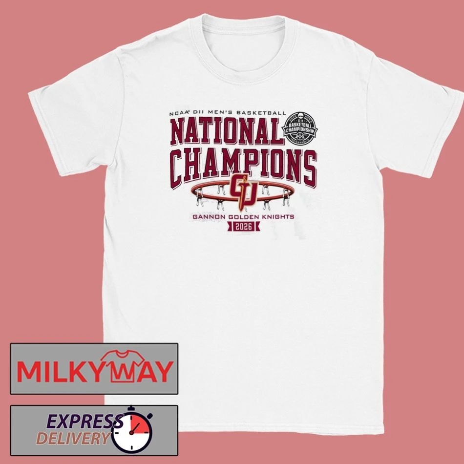 Gannon Golden Knights Men’s Basketball 2026 NCAA DII National Champions T-Shirt