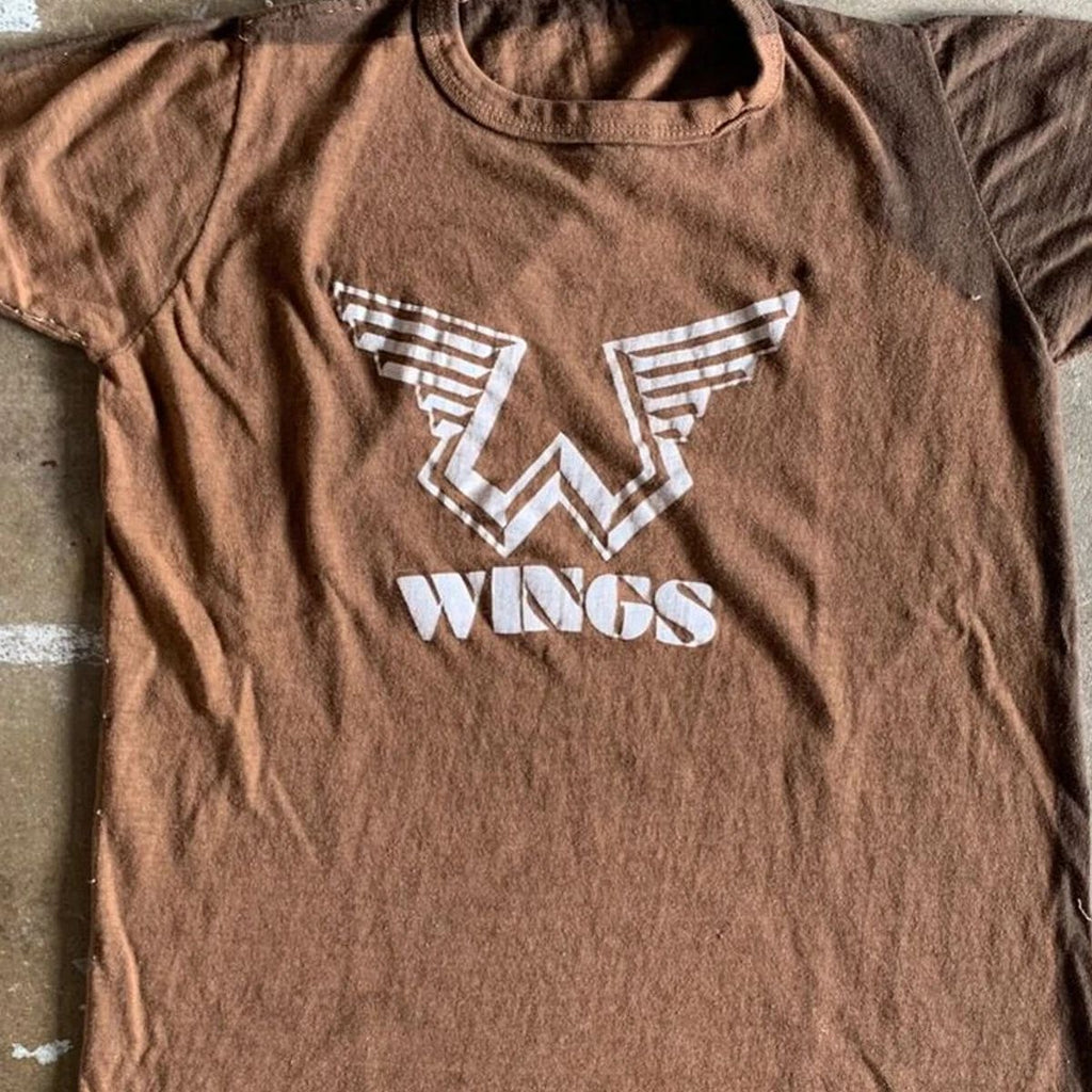 VTG Paul McCartney with WINGS band brown T-shirt Unisex All sizes 2F426