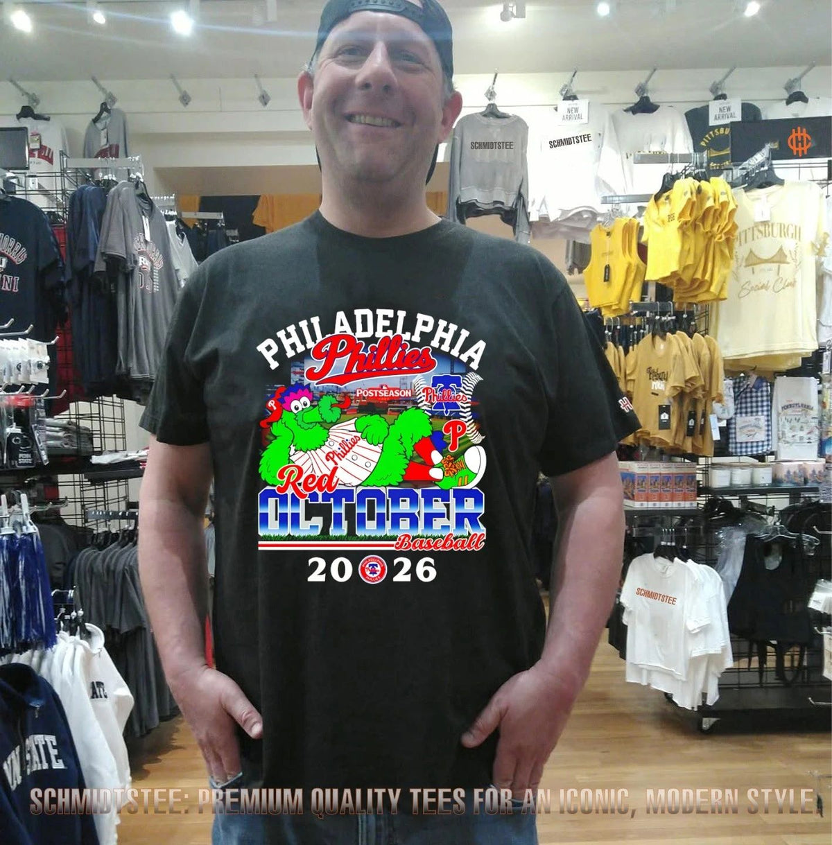 2026 Philadelphia Phillies Red October Postseason mascot shirt