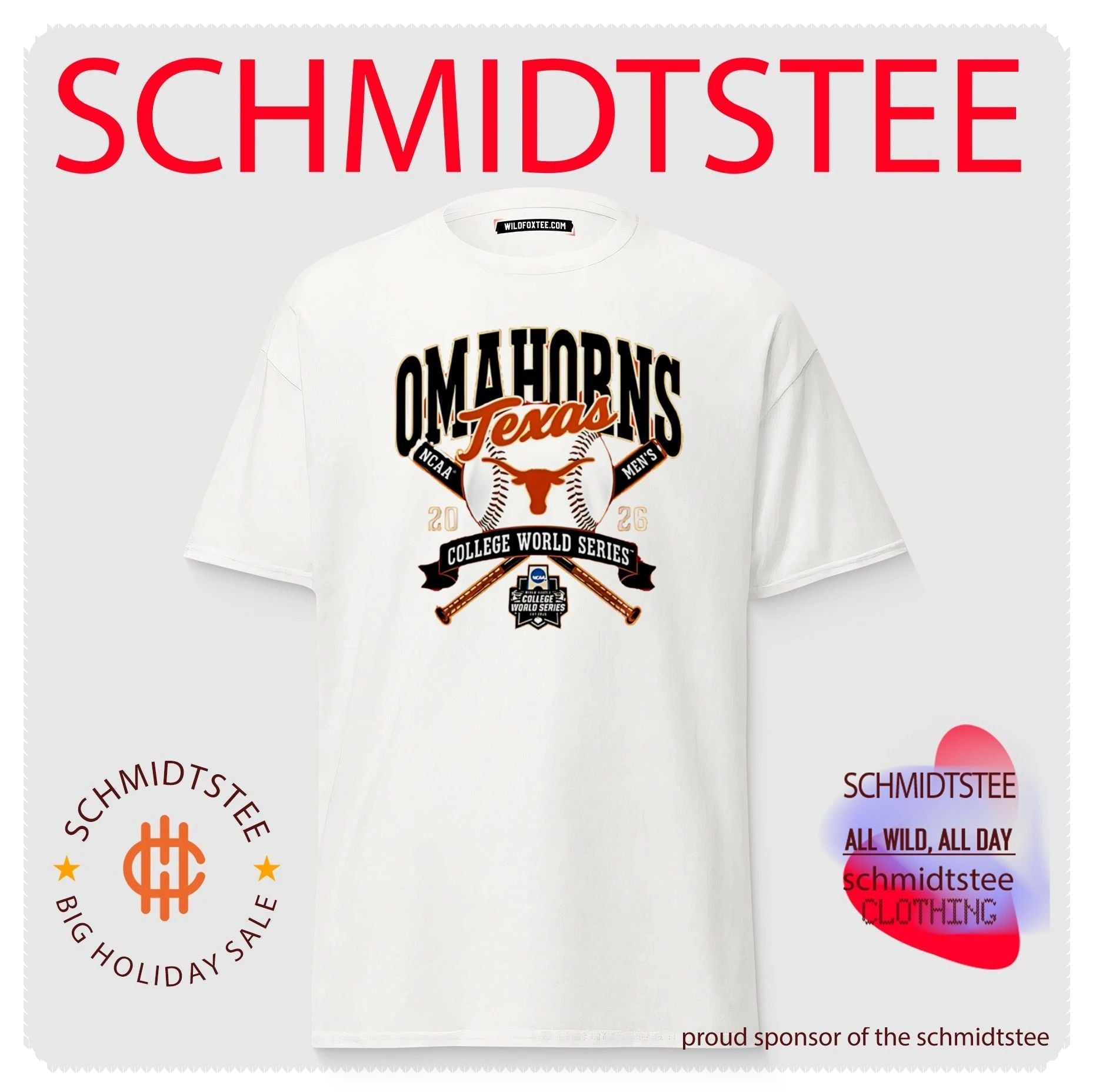 Texas Longhorns x Omaha Bound 2026 College World Series logo shirt